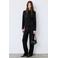 Mango cropped double breasted blazer - zwart