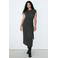 Mango bodycon midi jurk - grijs