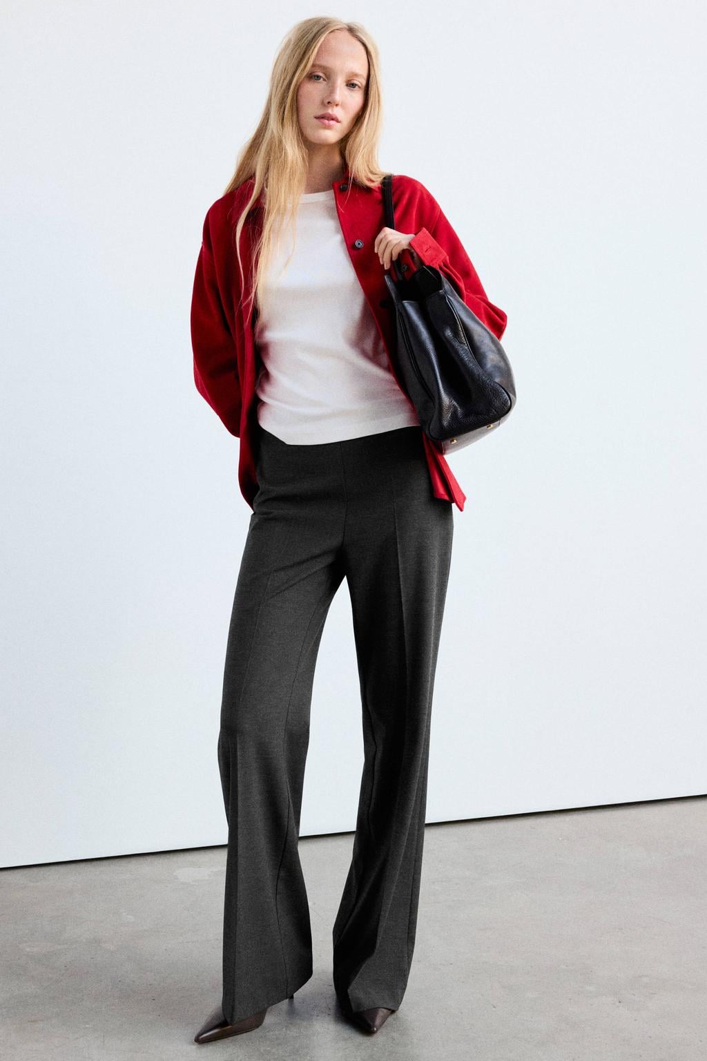 Mango flared broek - antraciet