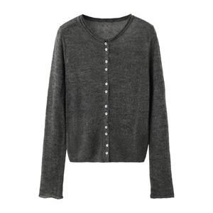 gebreid vest - grijs