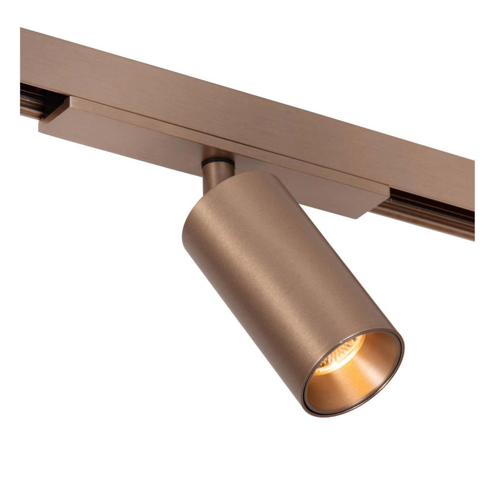 Lucide aluminium dimbare LED railverlichting 4.5x4.5 cm - champagne