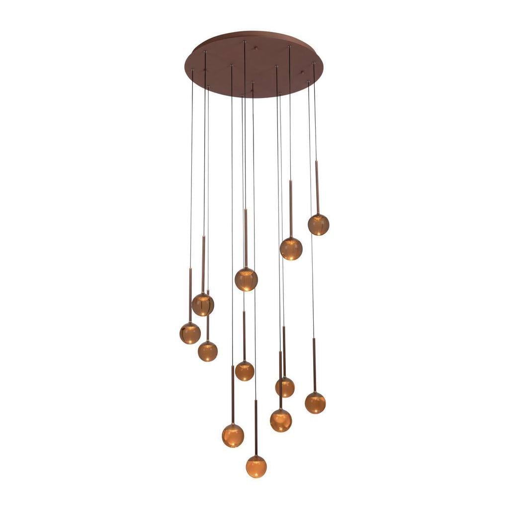 Lucide dimbare LED hanglamp Ø 69.9 cm - koffie