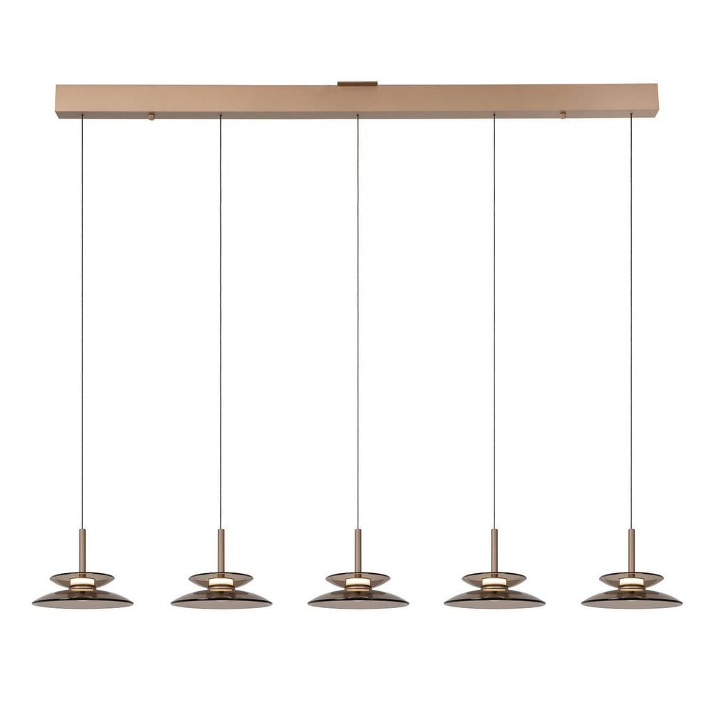 Lucide glazen dimbare LED hanglamp 150x23 cm - amber