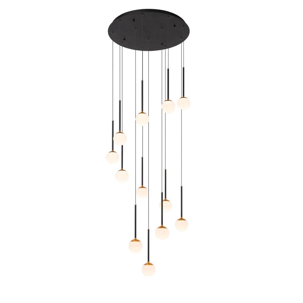 Lucide dimbare LED hanglamp CALINA Ø69.9 cm - zwart