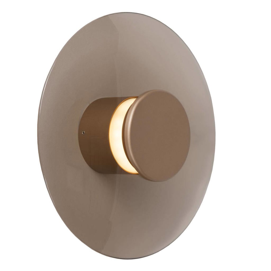 Lucide glazen dimbare LED wandlamp SANTIAGO 23x23 cm - amber