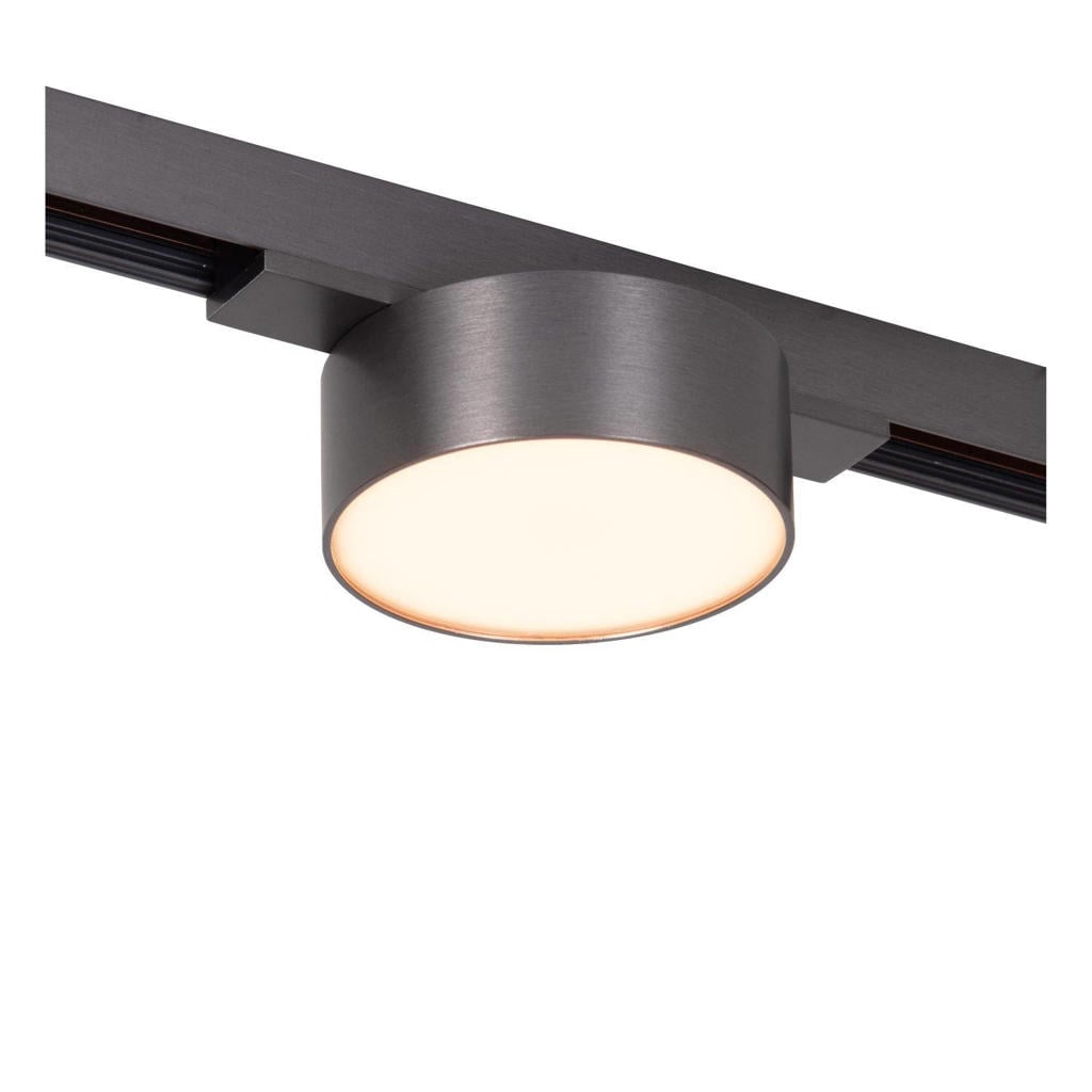 Lucide aluminium dimbare LED railverlichting - zwart/chroom