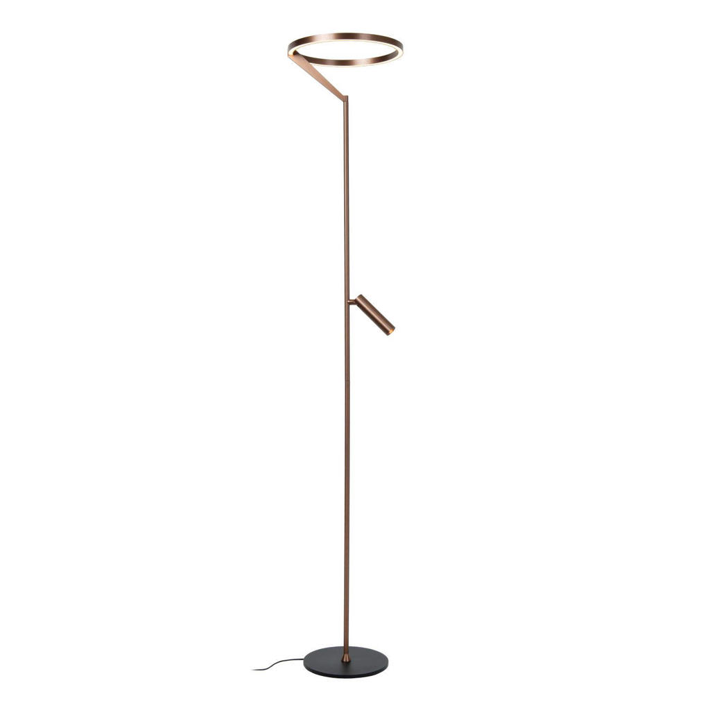 Lucide dimbare LED vloerlamp 33x33 cm - koffie