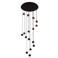 Lucide aluminium dimbare LED hanglamp Montana 55x55 cm - koffie