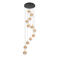 Lucide dimbare LED glazen hanglamp Ø61 cm - amber