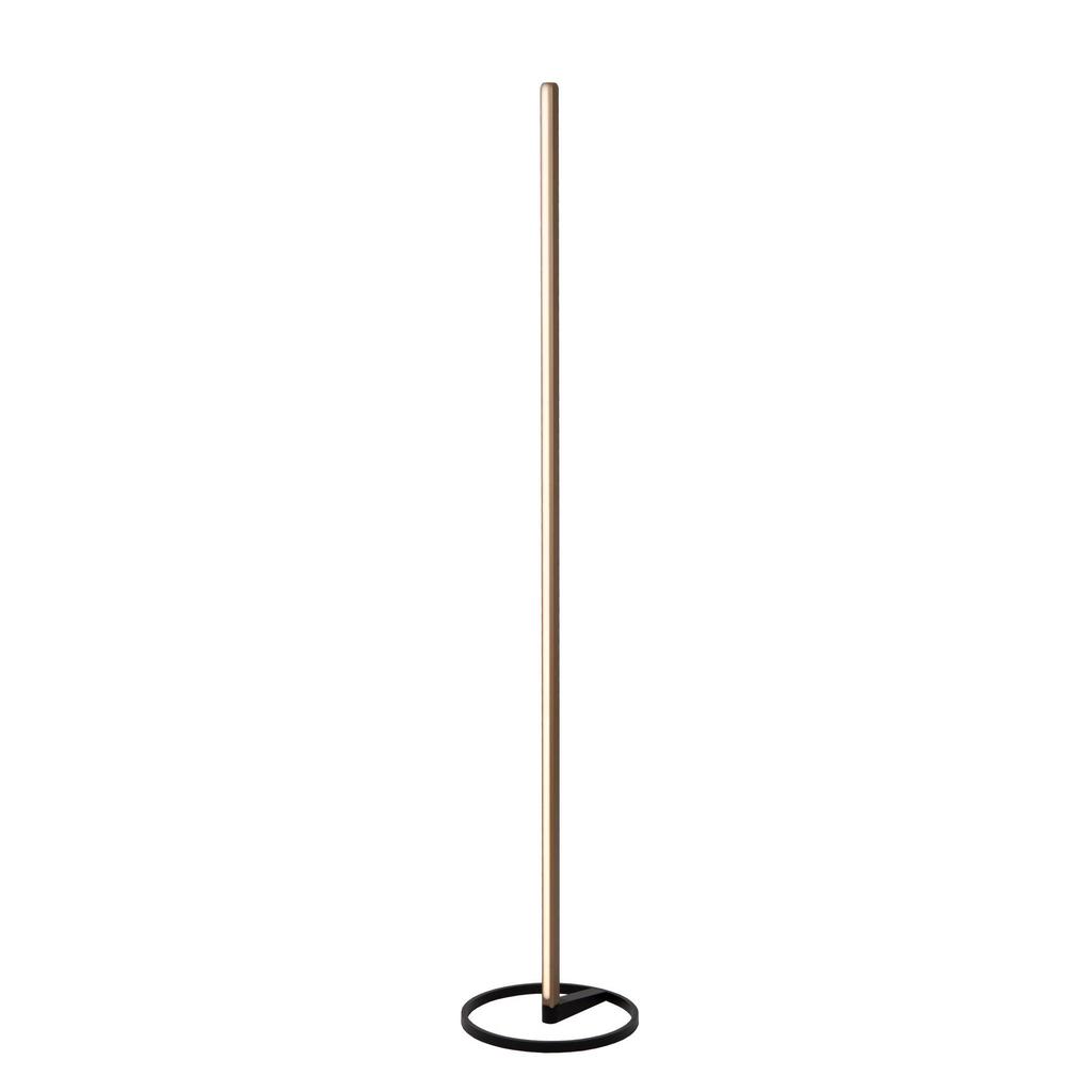 Lucide aluminium dimbare LED vloerlamp 29.7x29.7 cm - koffie