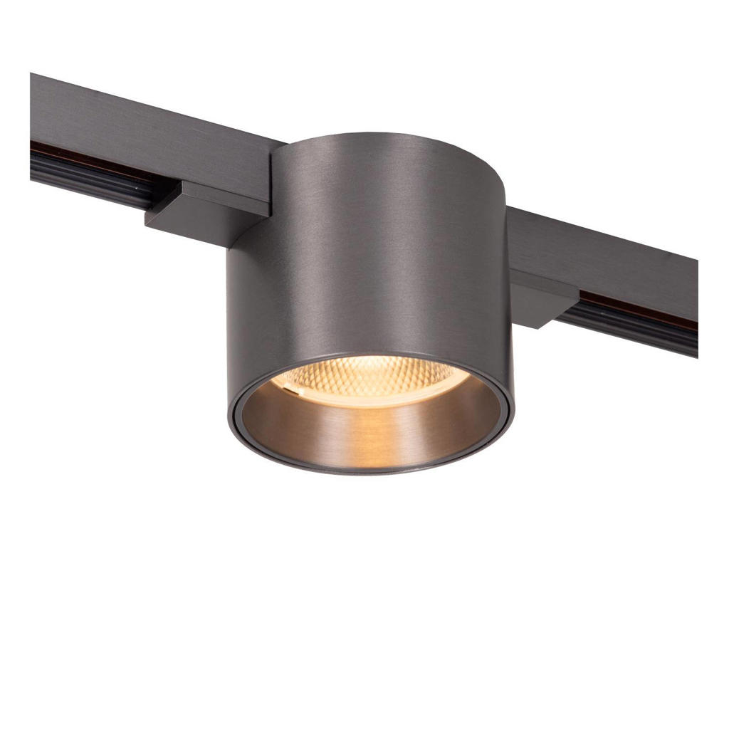 Lucide aluminium dimbare LED railverlichting - matzwart/chroom