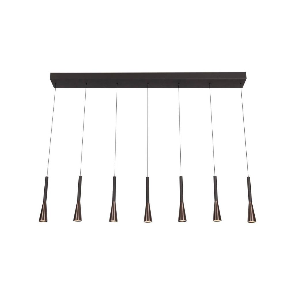 Lucide aluminium dimbare LED hanglamp 12x130 cm - koffie