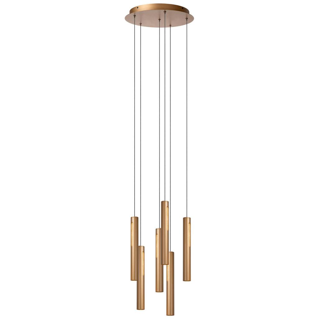 Lucide aluminium dimbare LED hanglamp Ø 38 cm - brons
