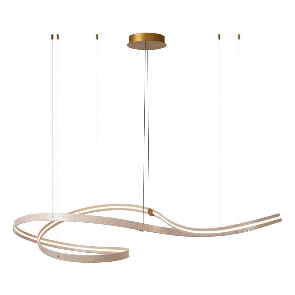Lucide dimbare LED hanglamp 161x63 cm - beige