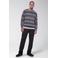 Shoeby relaxed fit gebreide gestreepte trui - grijs