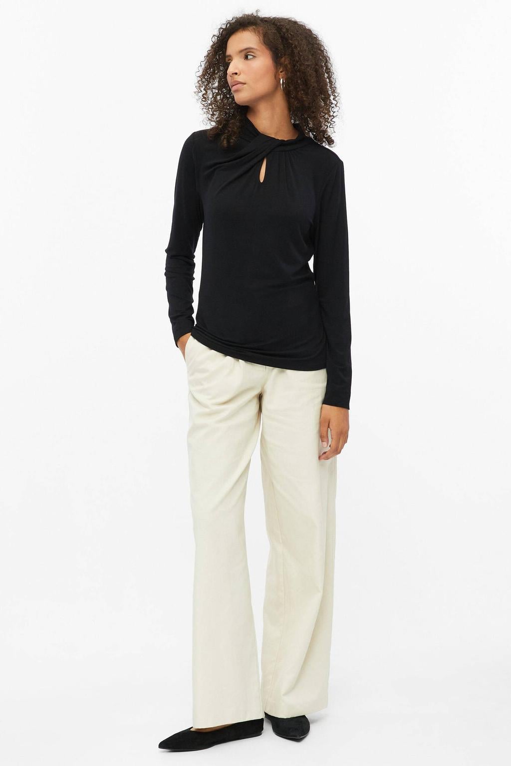 s.Oliver BLACK LABEL top met cut-out - zwart