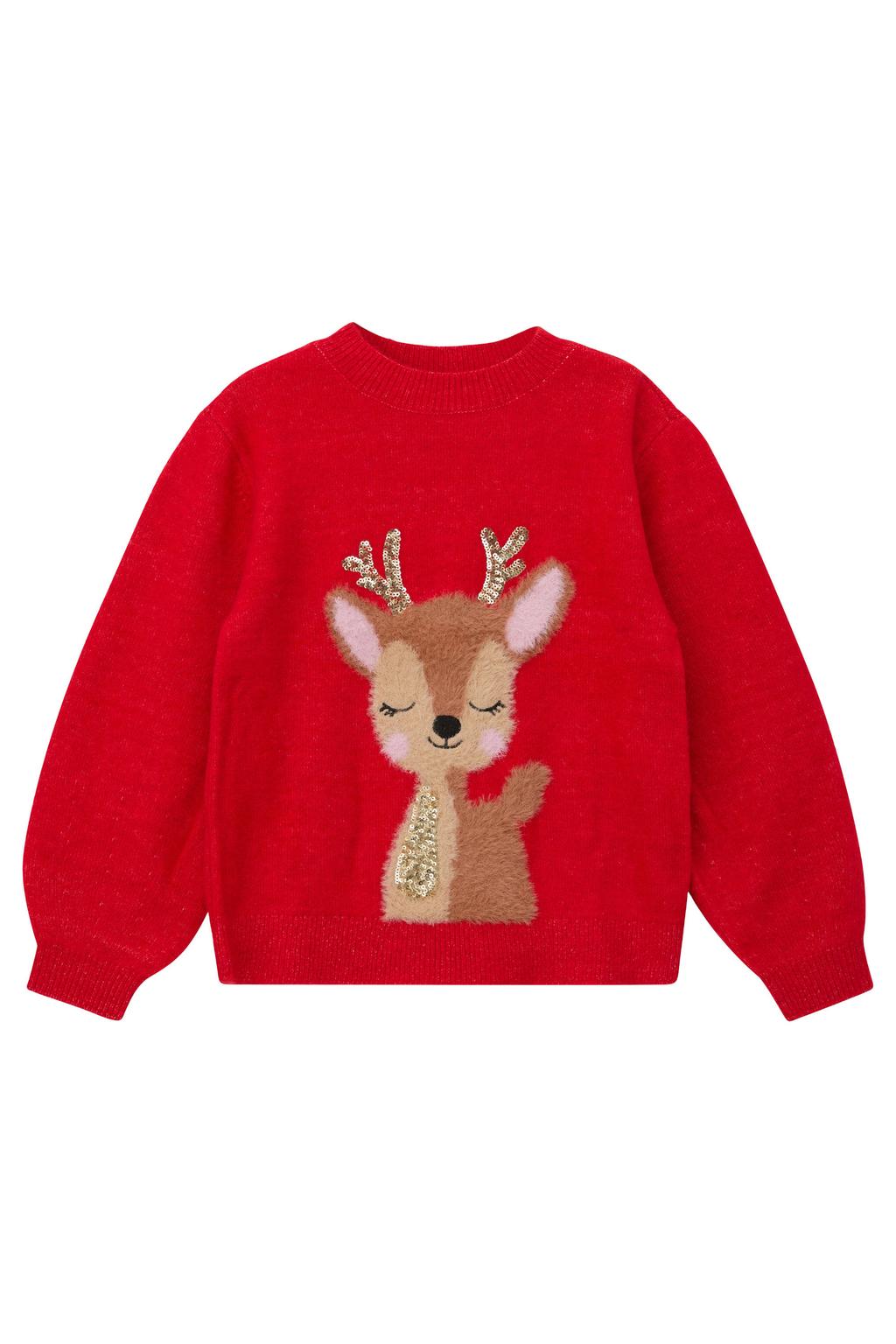 s.Oliver gebreide kersttrui - rood
