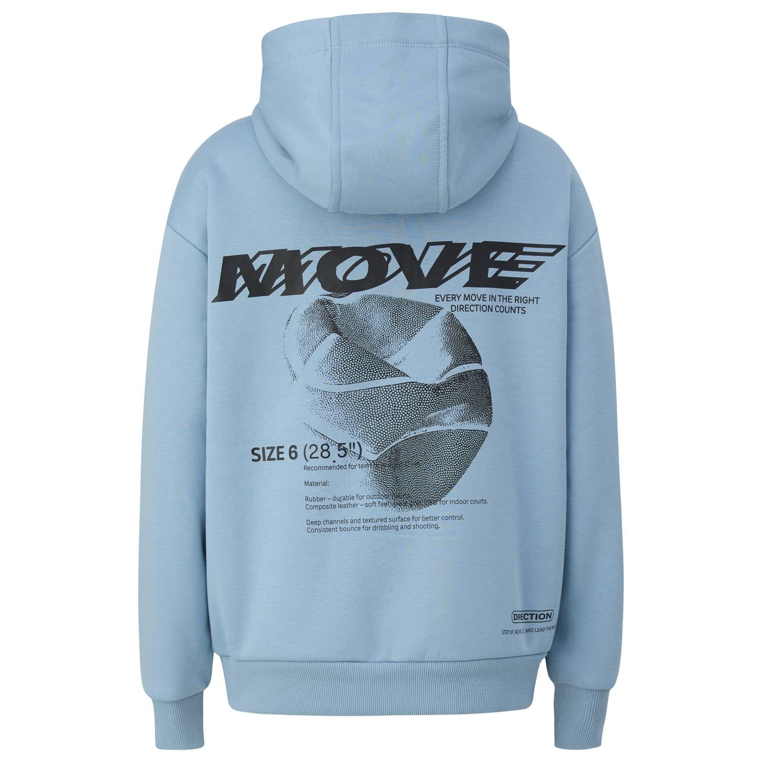 s.Oliver sweater met backprint lichtblauw
