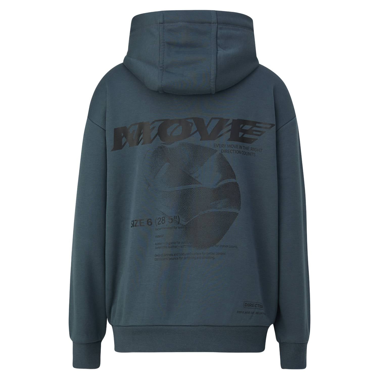 s.Oliver sweater met backprint antraciet