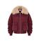 EDITED bomberjack met imitatiebontkraag - burgundy
