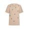 Expresso T-shirt met kraaltjes - beige