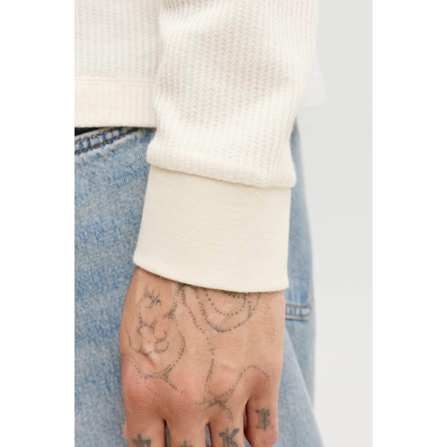 JACK & JONES ORIGINALS regular fit longsleeve ecru