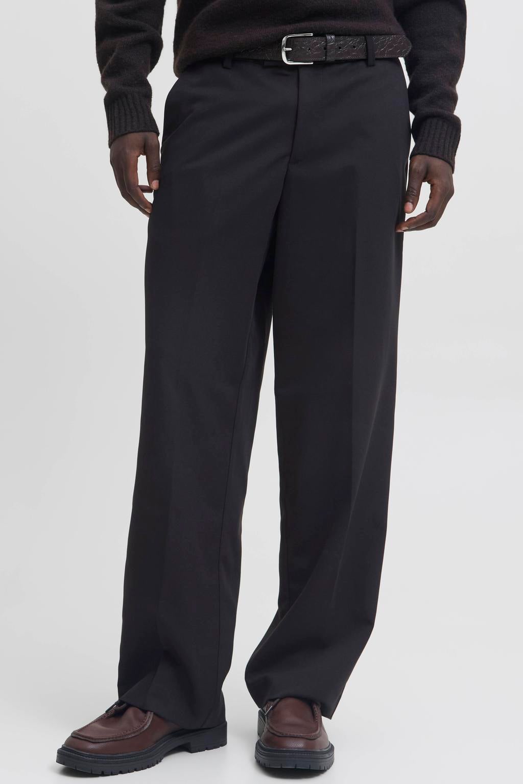 JACK & JONES PANTS STUDIO wide leg chino - zwart