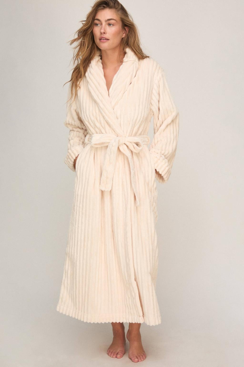 Hunkemöller fleece badjas - ecru