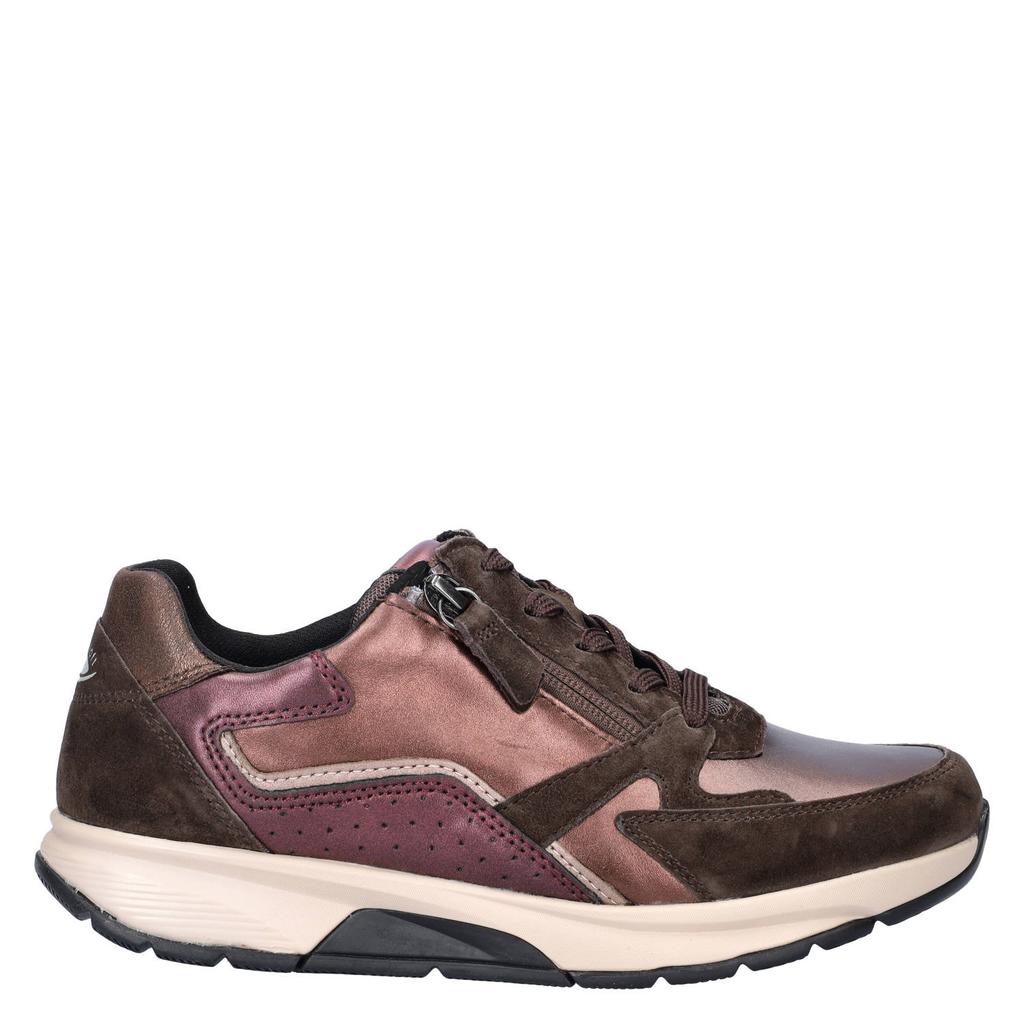 Bruine dames Gabor leren sneakers - met veters