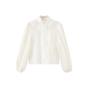 blouse met ruches - ecru