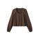 MANGO TEEN rechtvallende blousetop met pailletten - bruin