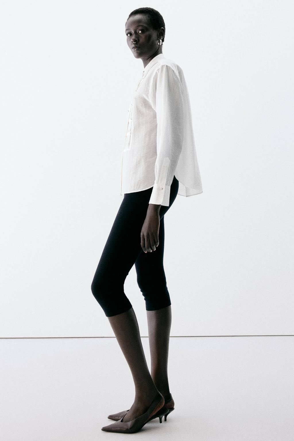 Mango blouse met smockwerk - wit