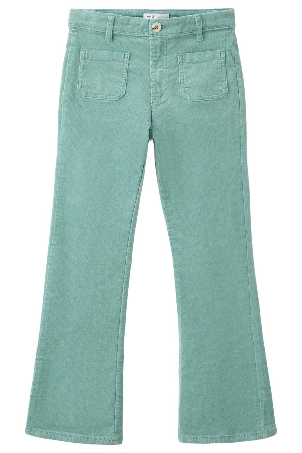 Mango Kids corduroy casual broek - turquoise