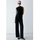 Mango straight leg casual broek - marineblauw