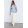 Mango gestreepte blouse - blauw/wit