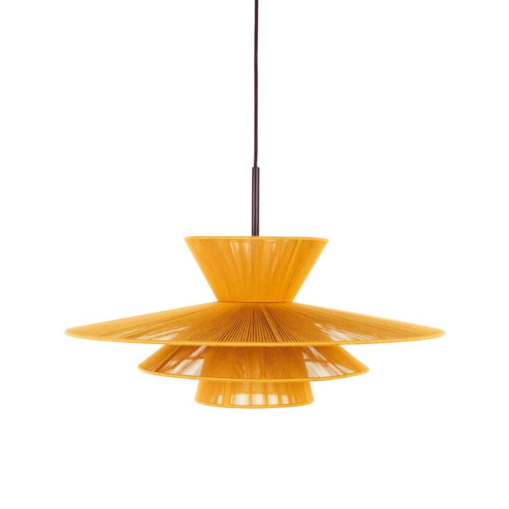 FÉST stoffen hanglamp E27 60x60 cm - geel