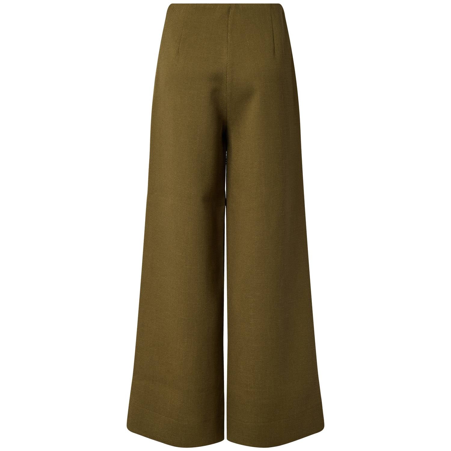 YAS wide leg casual broek groen