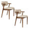 Dutchbone eetkamerstoelen Sara met armleuningen - beige (set van 2)