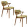 Dutchbone eetkamerstoelen Sara met armleuningen - groen (set van 2)