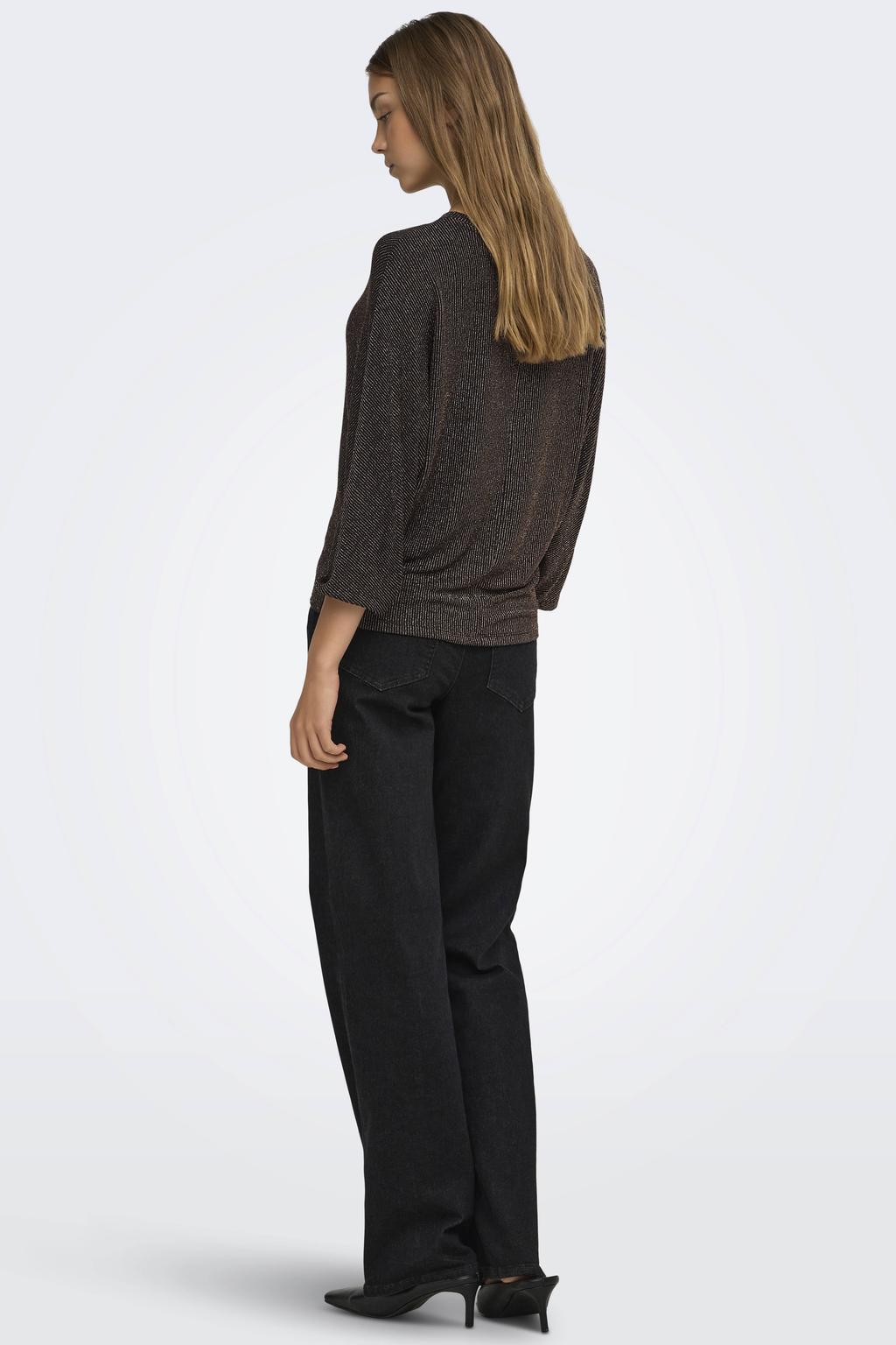 ONLY top - zwart/goud
