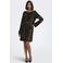 ONLY maxi jurk met pailletten - donkerbruin/goud