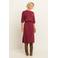 Expresso gebreide midi jurk met ceintuur - rood