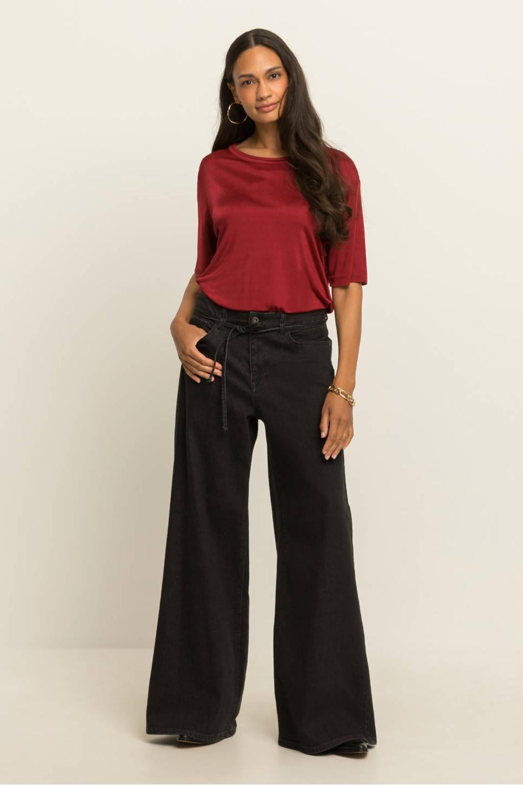 Expresso wide leg jeans - black denim