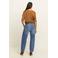 Expresso top met glitters - camel