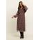 Expresso midi blousejurk - bruin