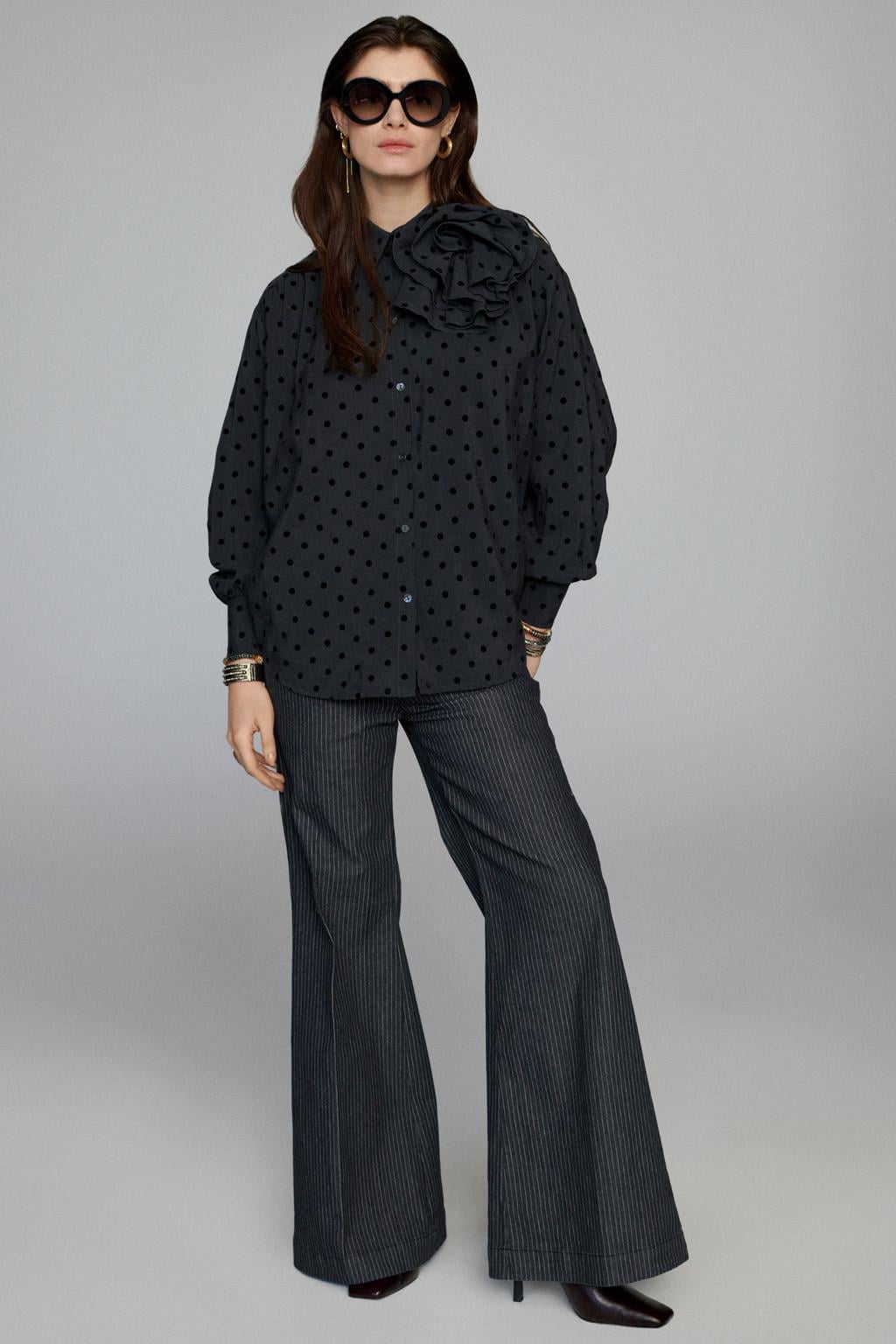 Summum blouse met stippen - zwart