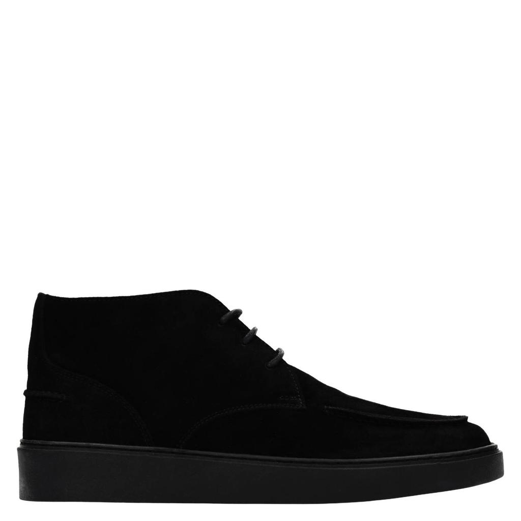 Manfield suède veterboots - zwart
