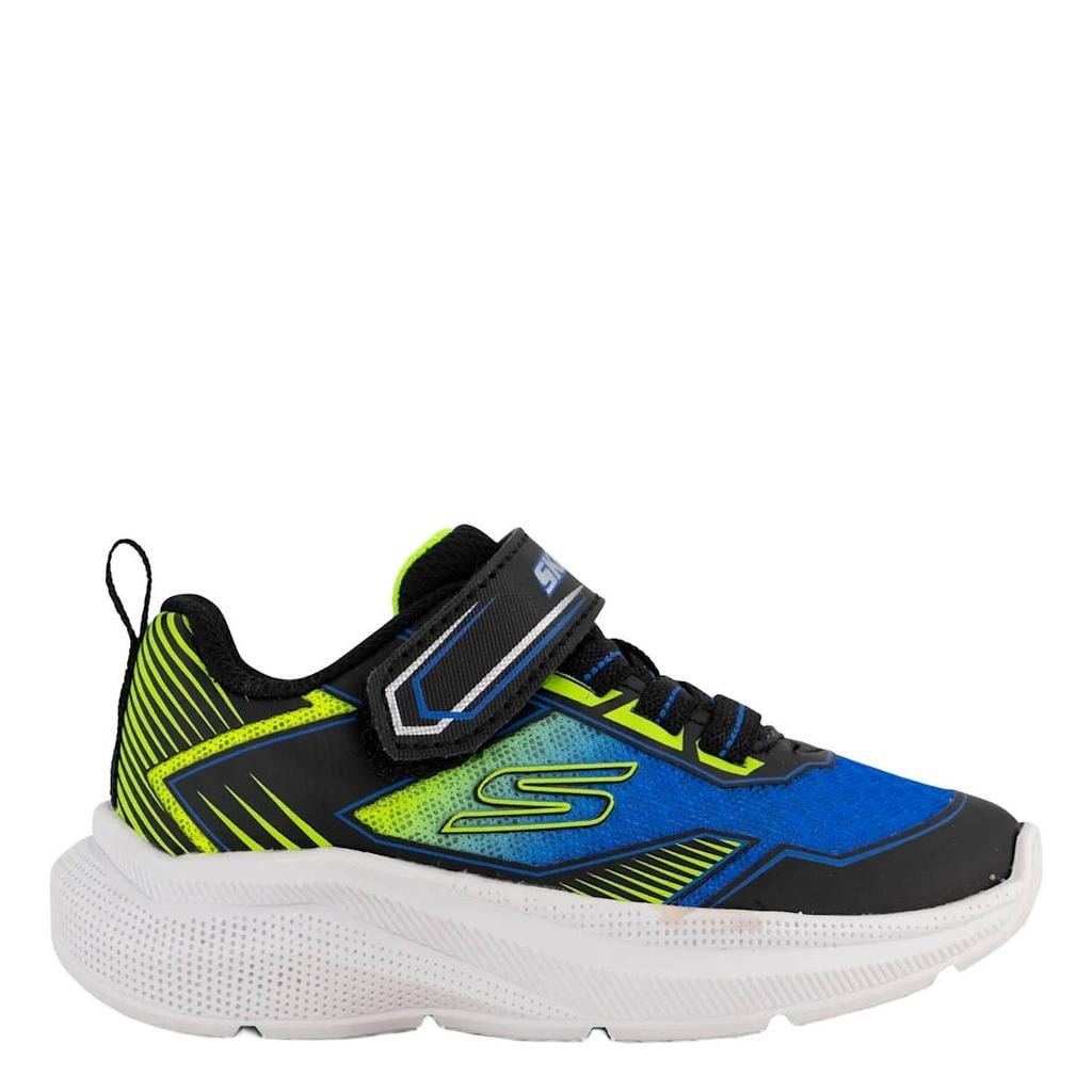Zwart, blauw en groene jongens Skechers sneakers - van 100% synthetisch textiel met veters