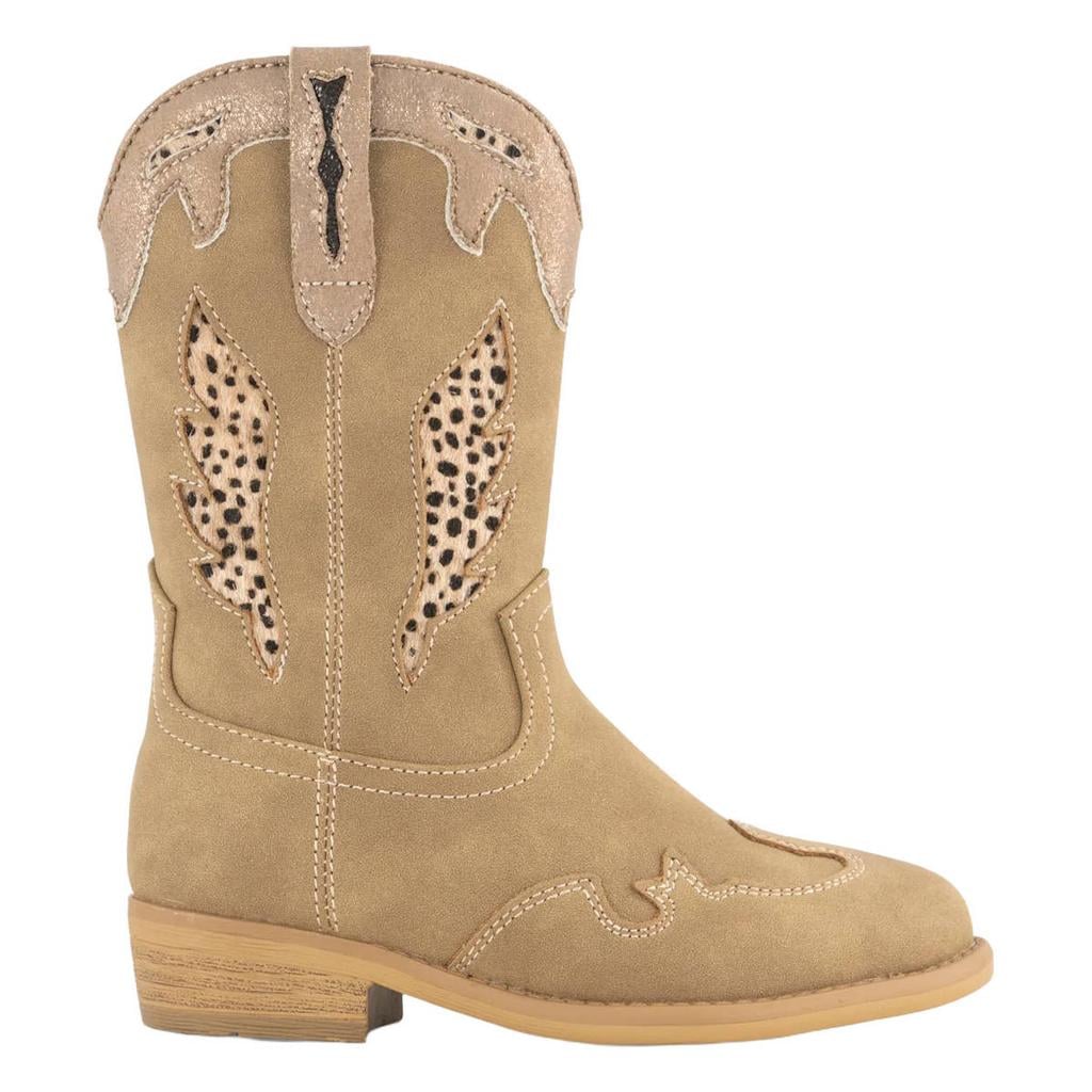 Graceland western laarzen met panterprint - beige