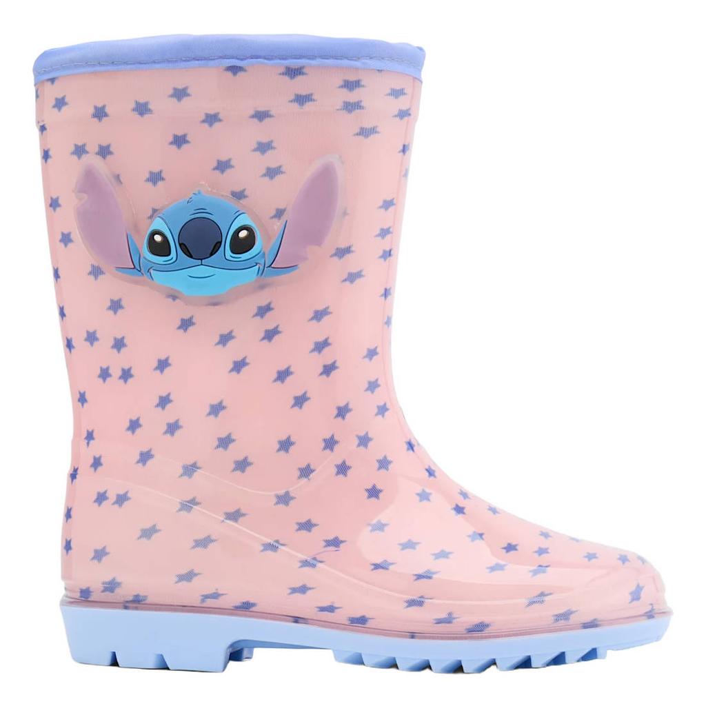 Stitch rubberen regenlaarzen met profielzool - roze